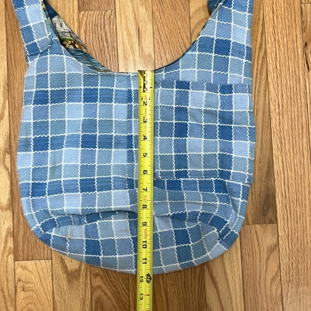 Handmade? Boho Blue‎ Reversible Tie Summer Bag